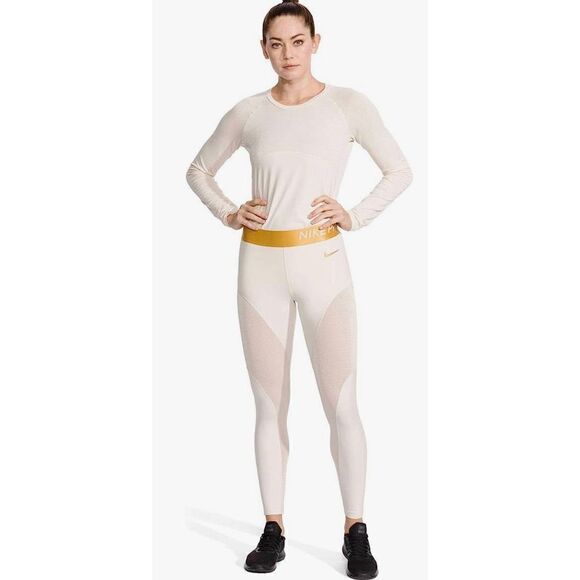 Nike Women's Pro Warm
7/8 Training Tights (Light
Cream/Gold small - Picture 1 of 11